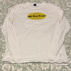 Old Navy White Long Sleeve Tee with Yellow Logo